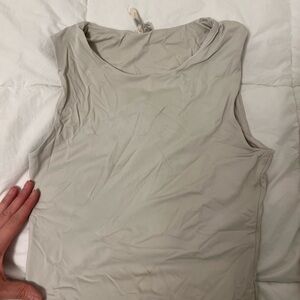 Women's Cream Sleeveless Top